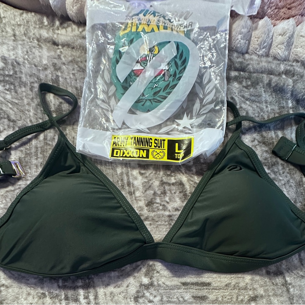 NEW DIXXON ARMY Green Bikini Top